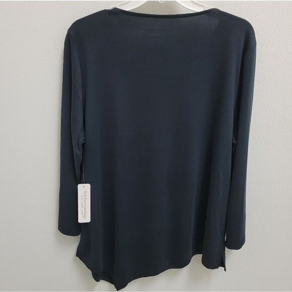 Soft Surroundings Larsa Asymmetrical Tunic in Black Size XL NWT - Picture 4 of 5